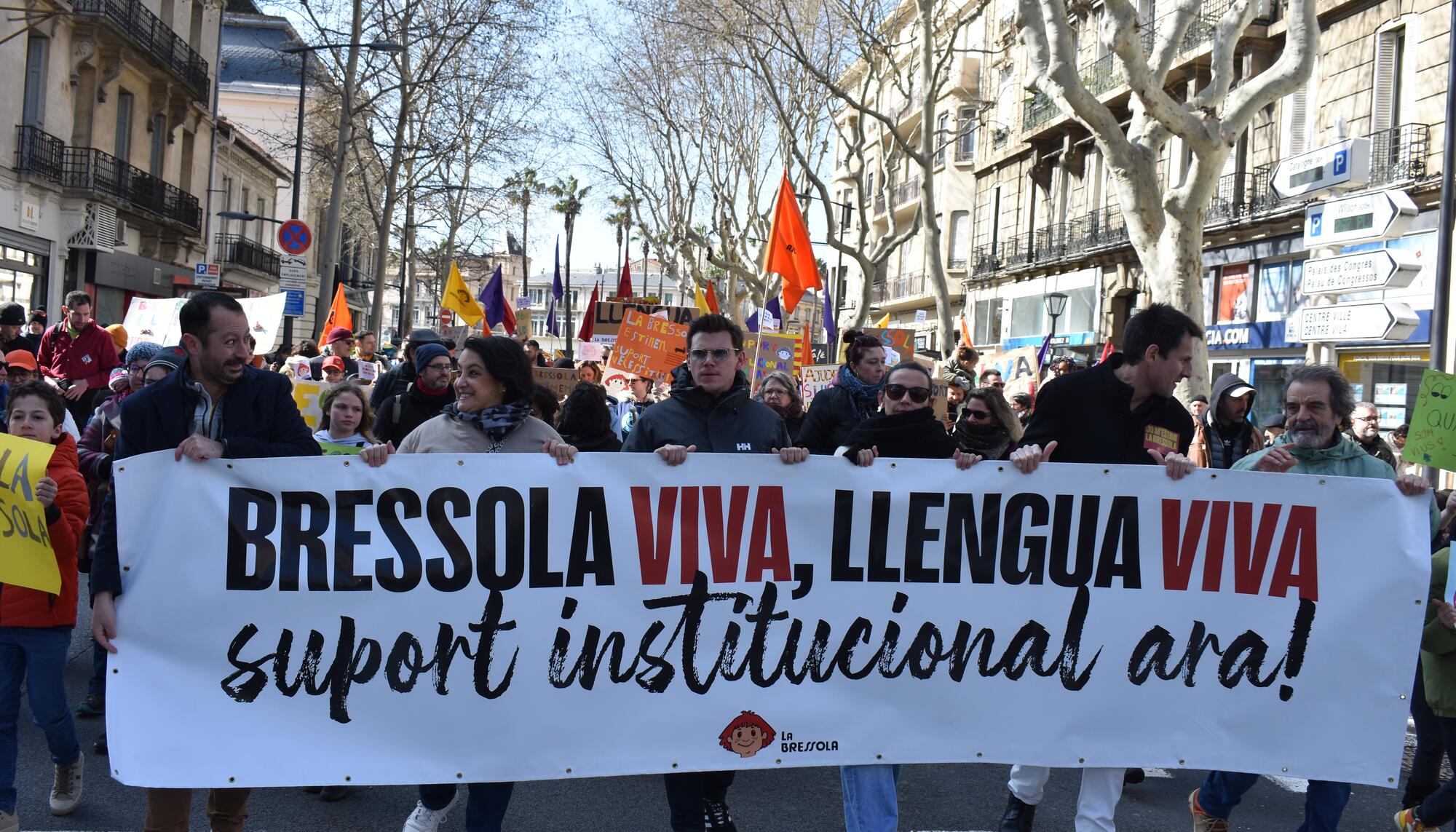 Manifestació del 15 de març a Perpinyà en suport a la Bressola